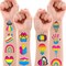 106 PCS Pansexual Pride Temporary Tattoos – Rainbow Flag LGBT Party Favors